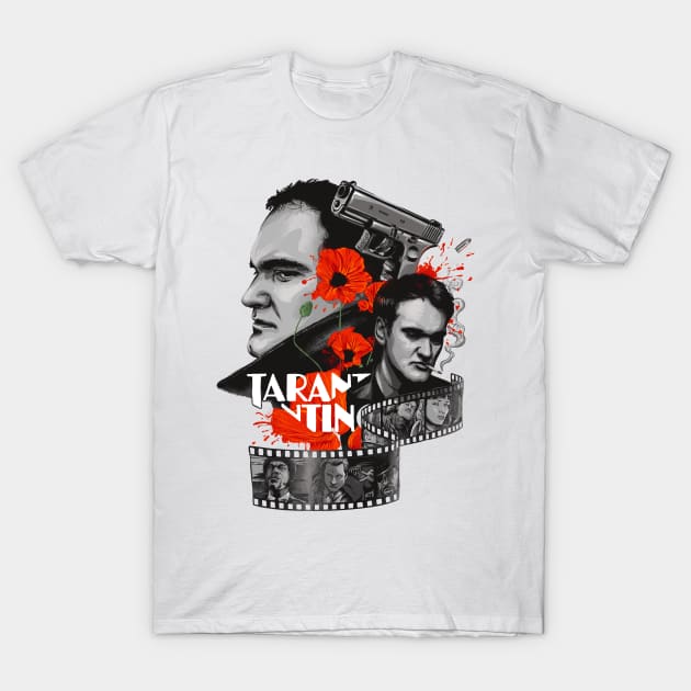 Quentin Tarantino T-Shirt by RedBug01